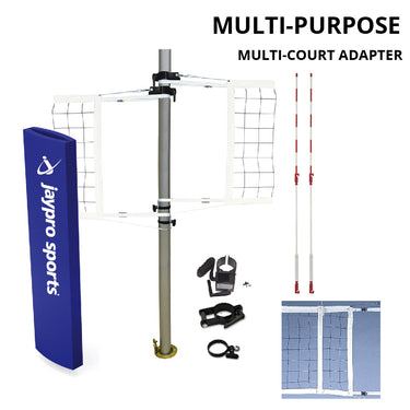 Multi-Sport Volleyball Net Center Upright System (3 in. Floor Sleeve)